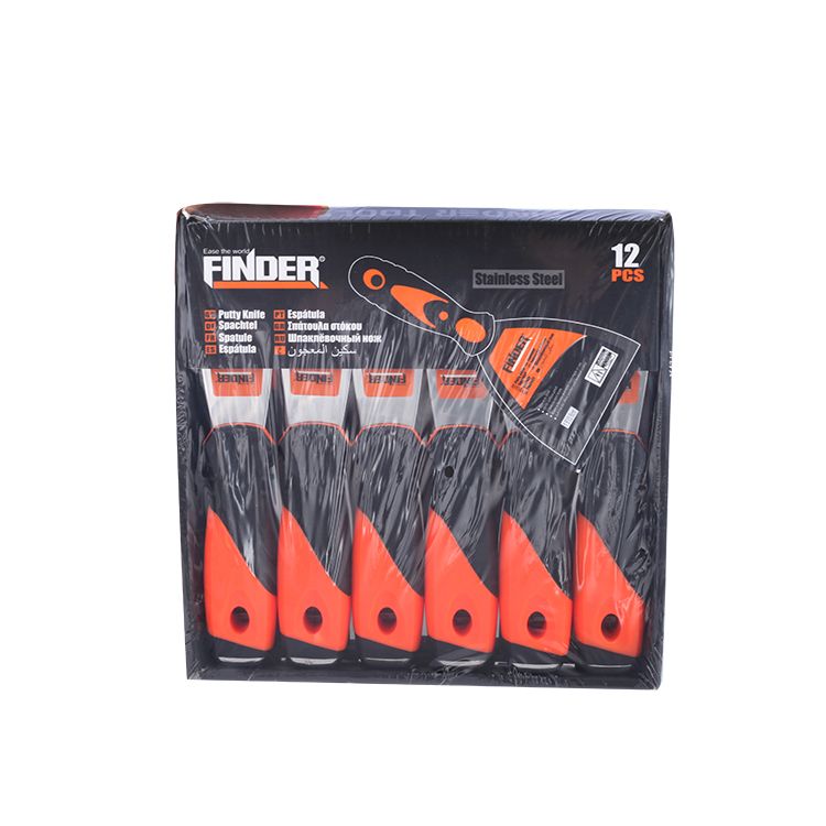 Discoverer Tools: Orange and black plastic-handled stainless steel putty knife, 1.5-inch Wall Scraper detail image 6