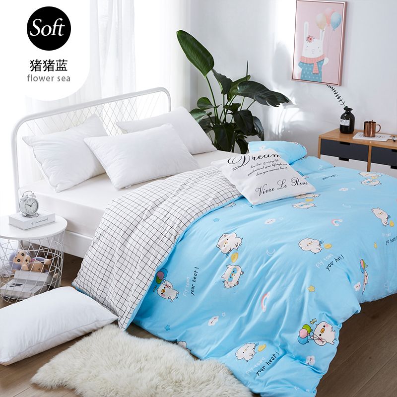 Cotton Cotton Children's Cartoon Pattern Single Bed Cover 150*200 Cushion Bed Cover Bed Cover Single Student Single Bed Cover 8