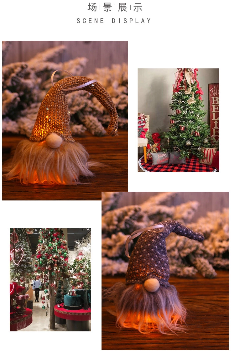 Christmas With Lights Forest People Christmas Decoration Pendant Small Lights Glow Festive Home Decoration Hanging Ornaments undefined