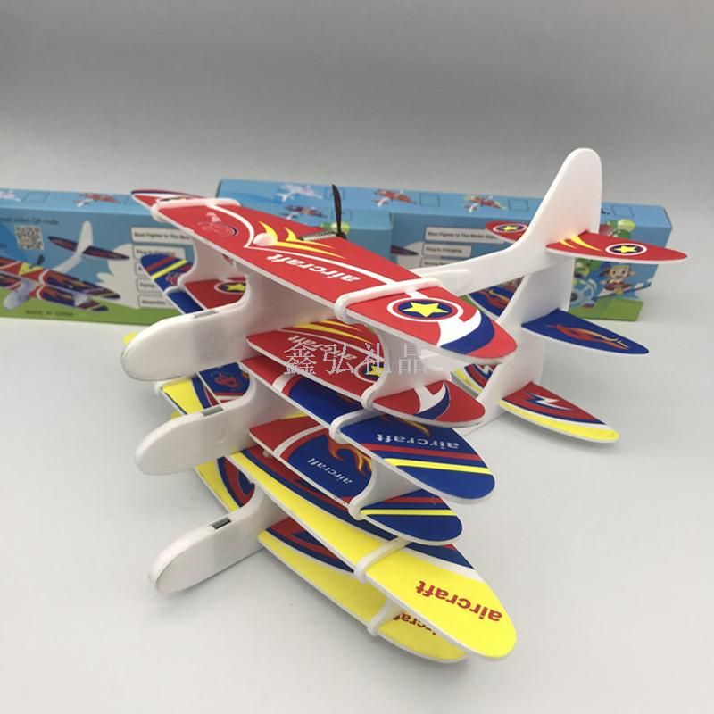 新款电动手抛飞机 泡沫飞机手抛滑翔机 抛掷耐摔USB充电模型玩具详情2