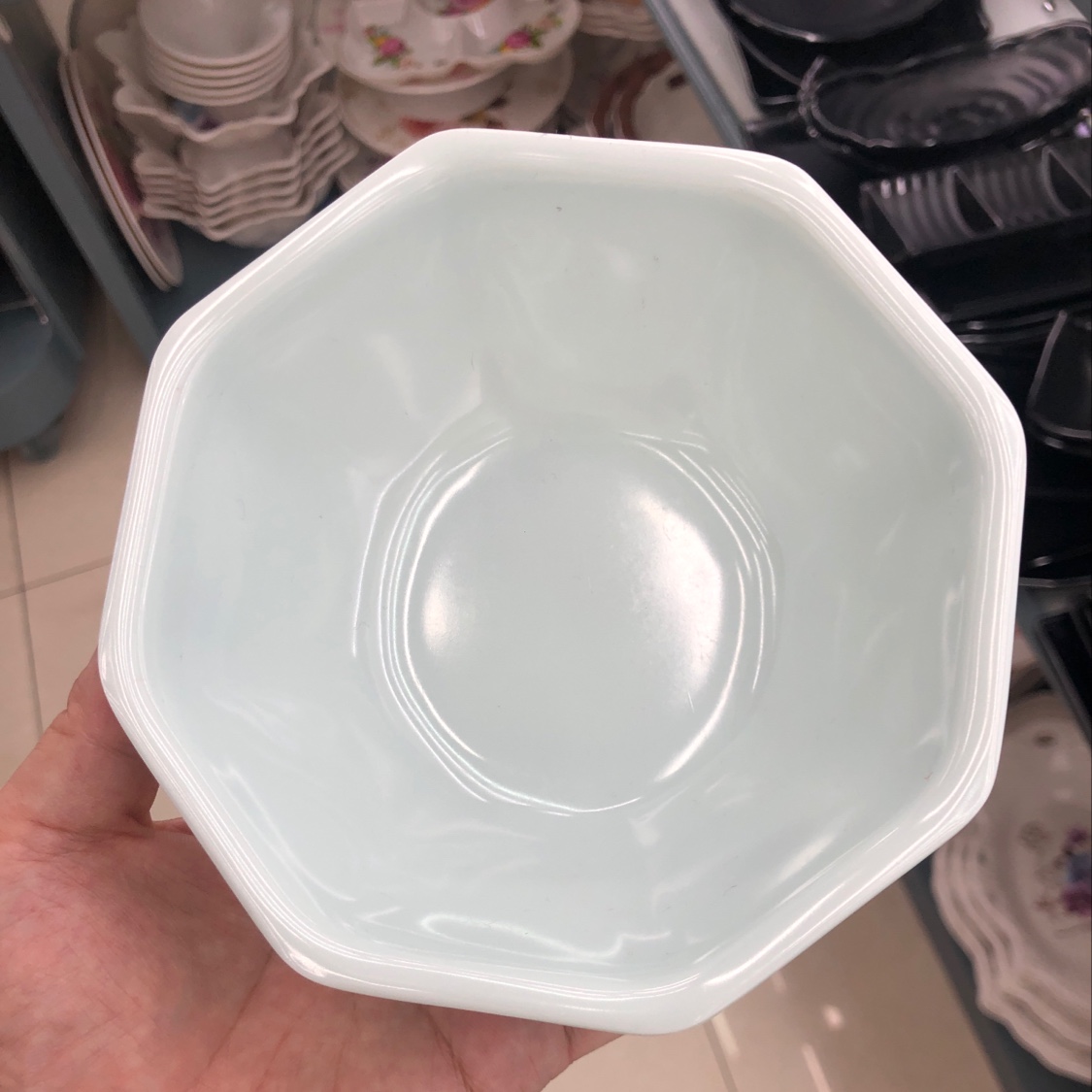 Ice cracked octagon bowl thumbnail