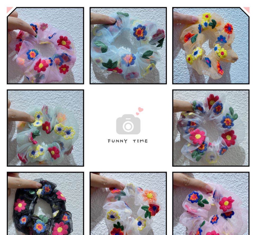 Hot style organza embroidery large intestine hair loop hair cord