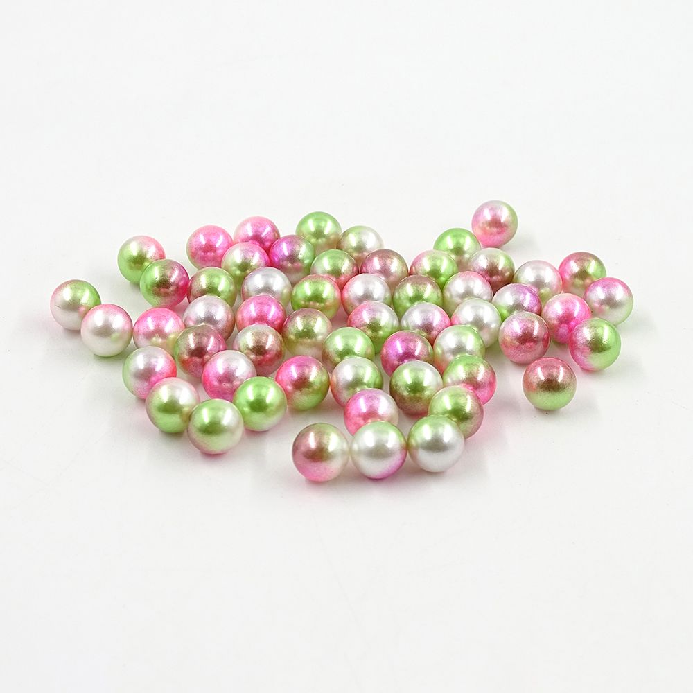 ABS imitation pearl 3mm non - porous multicolored round beads merpeople beads thumbnail