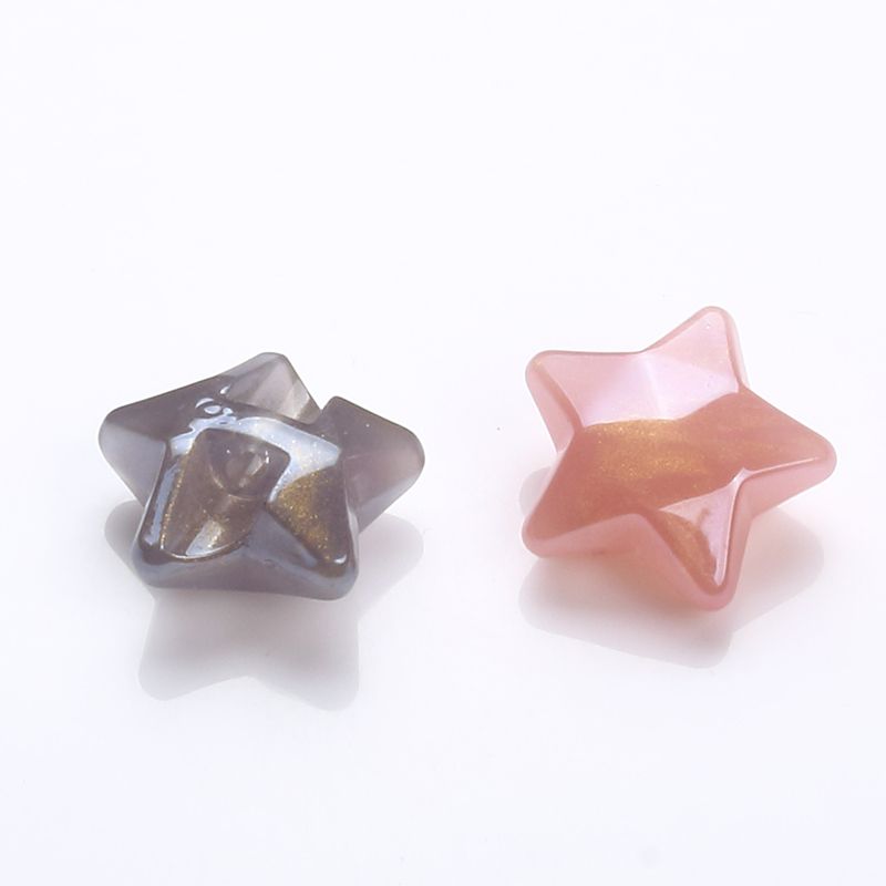 Gold foil jelly pentagram offset hole 24MM