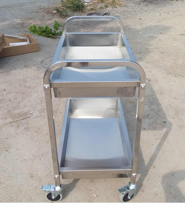 收碗车  不锈钢餐车 双层手推车 移动加厚型 酒店送餐车 酒水车详情8