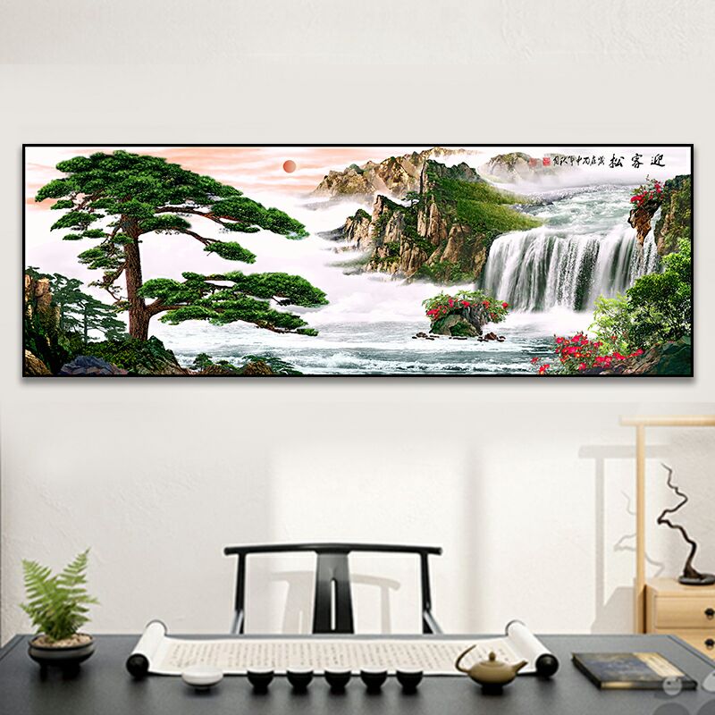 Colorful Porcelain Hot Gold Arts And Crafts Living Room Office Hotel Sofa Background Wall Frameless Decorative Large Painting undefined