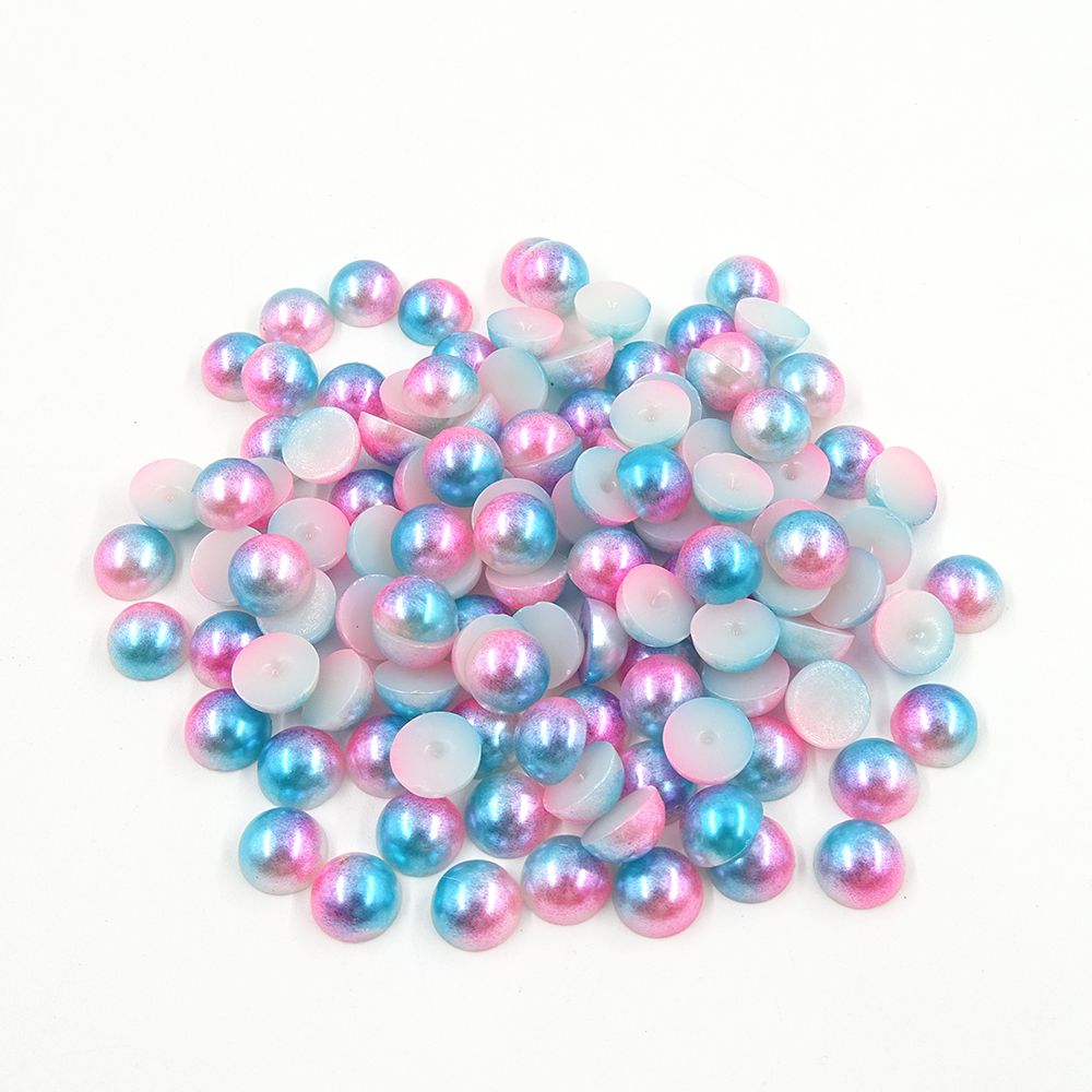 ABS 仿珍珠 6MM 半圆五彩珍珠 人鱼珍珠详情图10