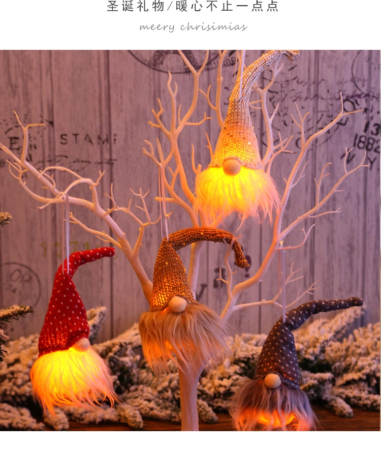 Christmas With Lights Forest People Christmas Decoration Pendant Small Lights Glow Festive Home Decoration Hanging Ornaments undefined