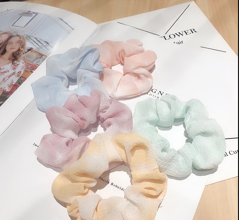 Classic This year's popular tie-dye fabric sausage ring hair accessories thumbnail
