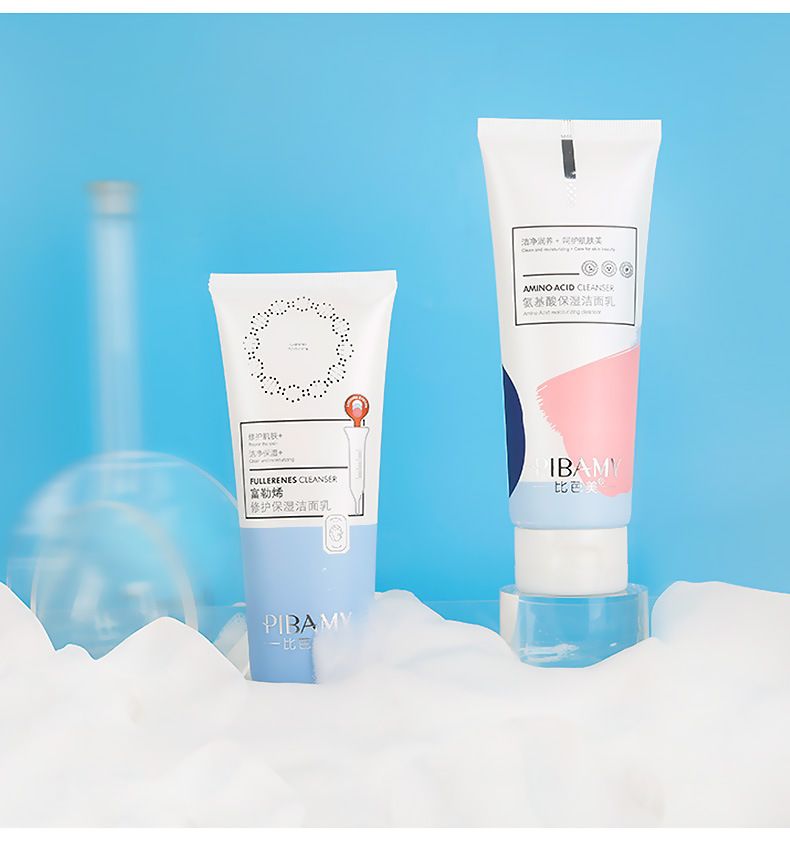 比芭美富勒烯氨基酸洁面乳温和泡沫洗面奶 厂家批发详情3