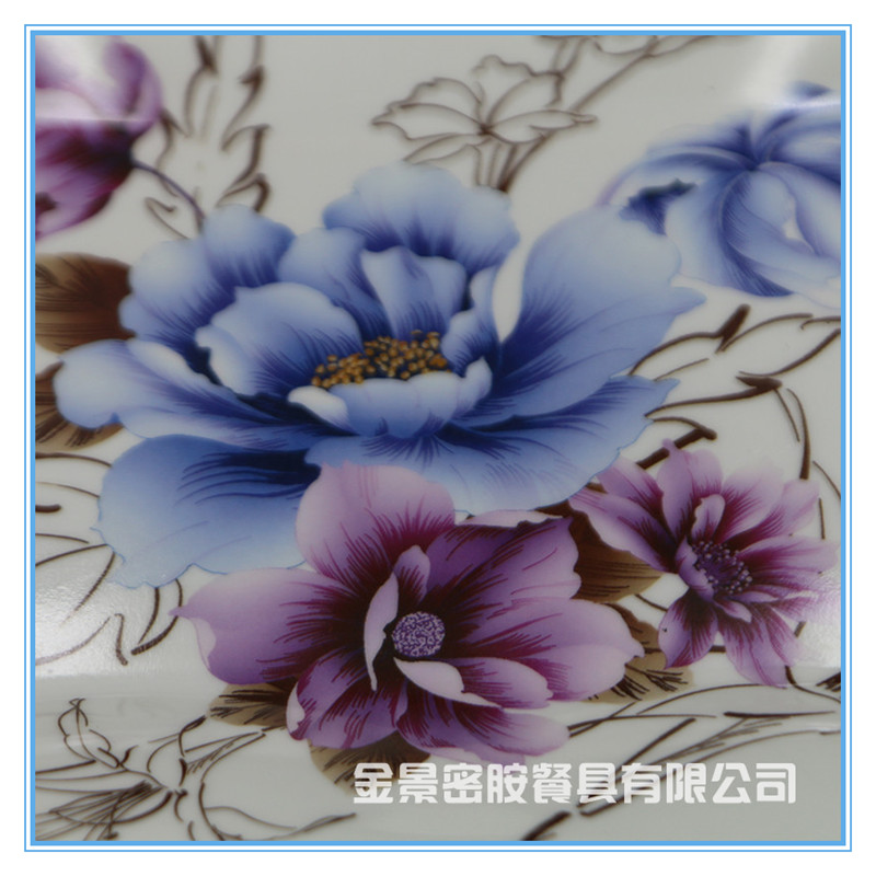 花边四方托盘密胺塑料水杯托盘水果盘KTV茶水果盘细节图