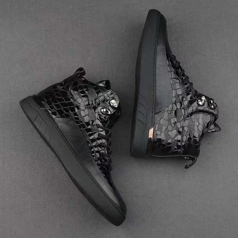 Kangaroo /12D8835 Fashionable and trendy stone-patterned men's boots Specification image