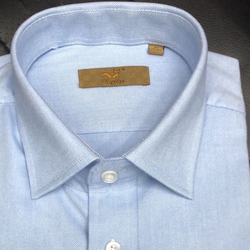 四季长袖短袖蓝色衬衫工装定制款