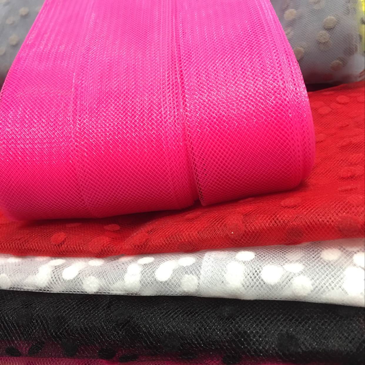 3 cm light board elastic mesh dress skirt skirt village maomao net gauze wedding dress red thumbnail