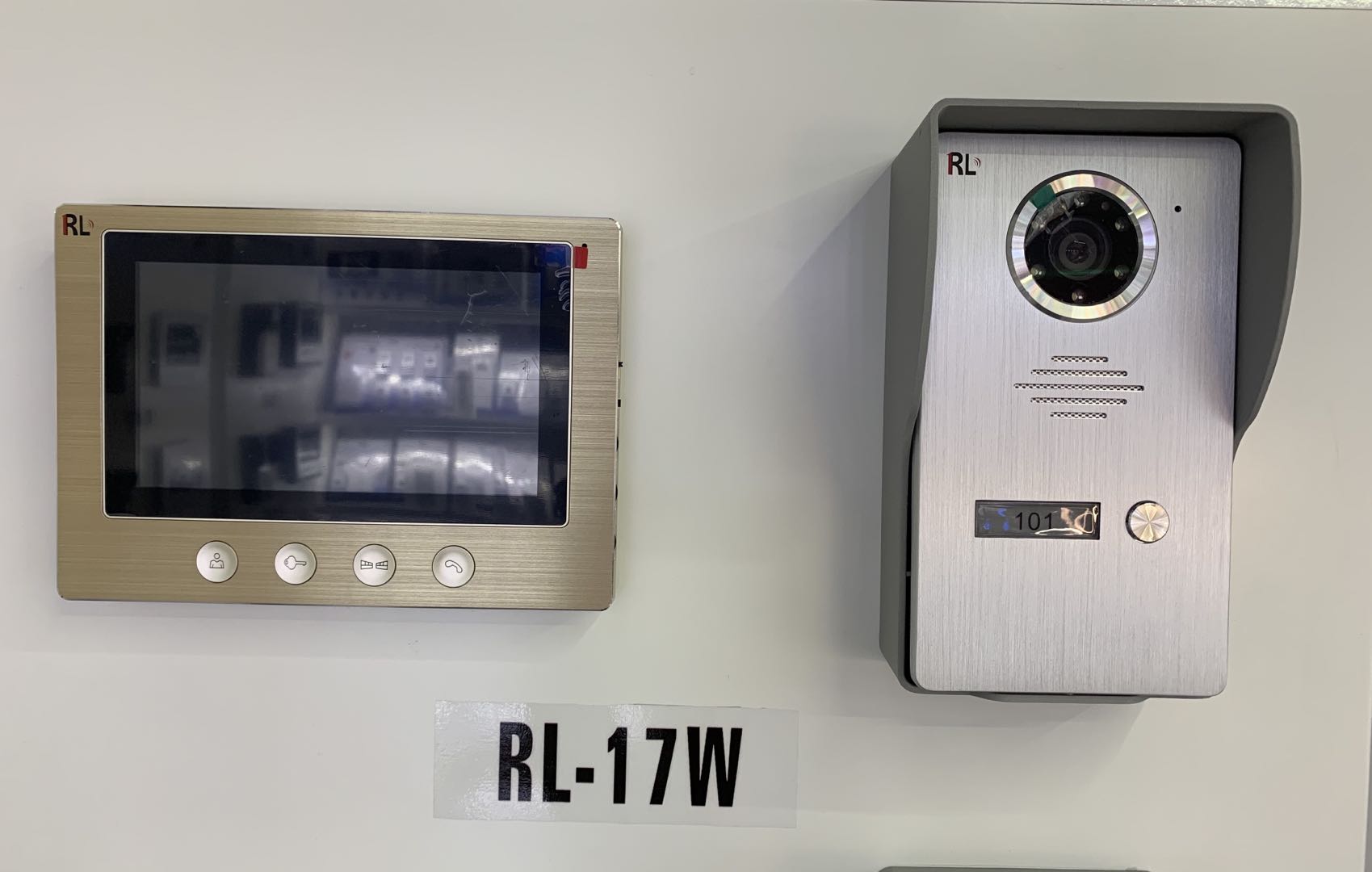 RL 7-inch color video doorbell two-way conversation unlock function Tuhao gold display metal door machine thumbnail