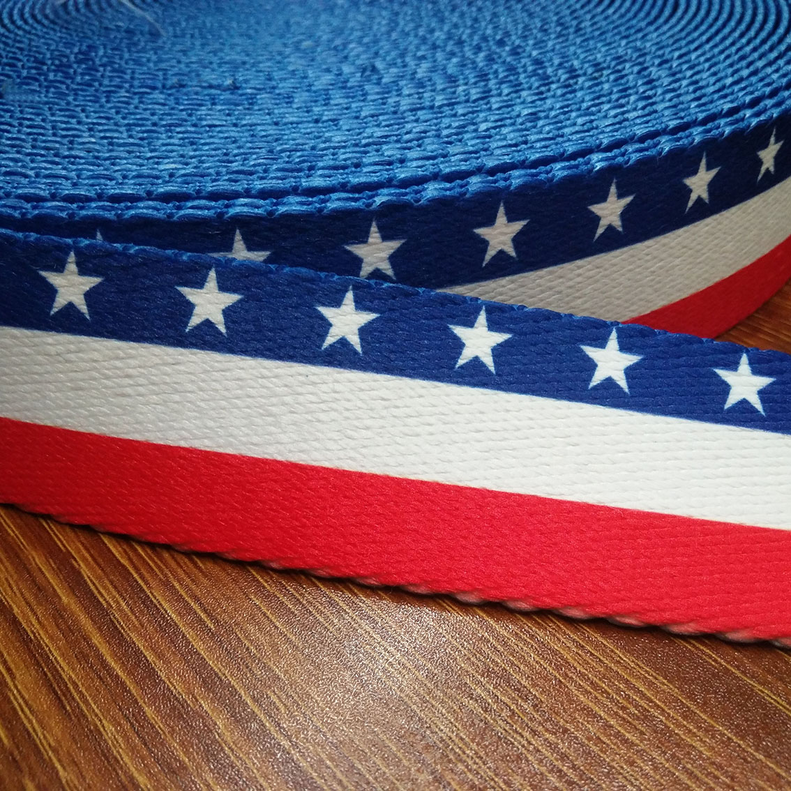 Factory direct sales: 4cm thickened polyester web silk belt, digitally printed national flag backpack belt