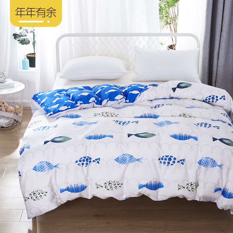 Cartoon cotton quilt cover single piece complete quilt cover fish lion dinosaur monkey cat rice rabbit panda pig pig baby elephant 6 thumbnail