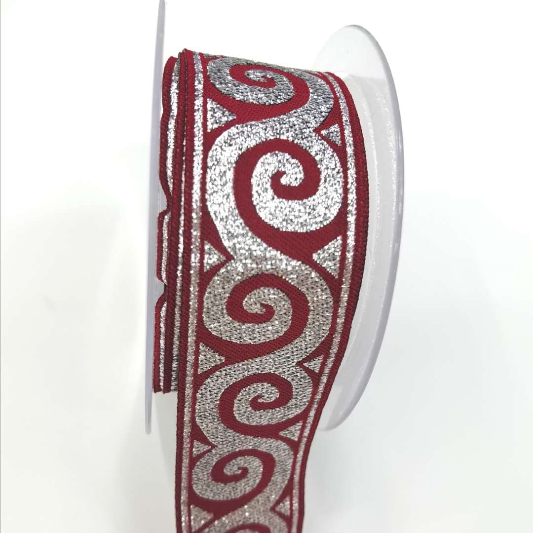Polyester Trademark Ribbon Jacquard Ribbon 3.3 Cm Off-The-Shelf Custom Accessories Ribbon Specification drawing