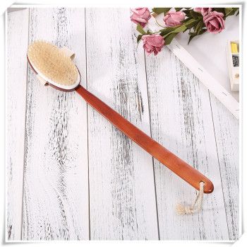 Long Handle Bath Brush Scrub Towel Back Soft Hair Bath Brush Massage Brush Color Random