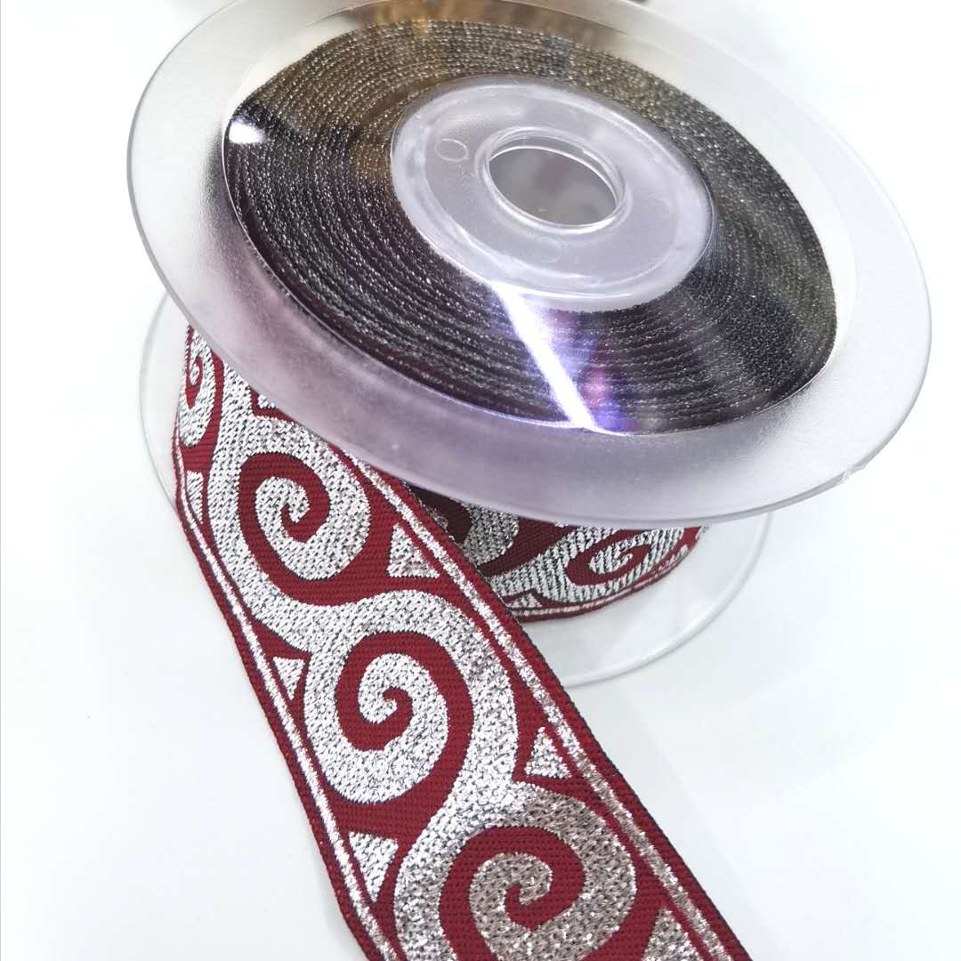 Polyester Trademark Ribbon Jacquard Ribbon 3.3 Cm Off-The-Shelf Custom Accessories Ribbon details Picture