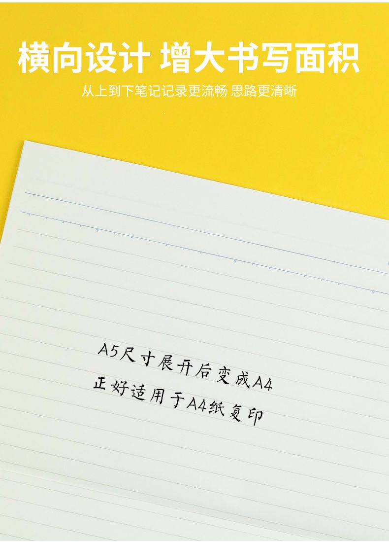 KOKUYO WCN-CNBE3410 horizontal line wireless horizontal flip Edition A5/40 pages light blue pic 3