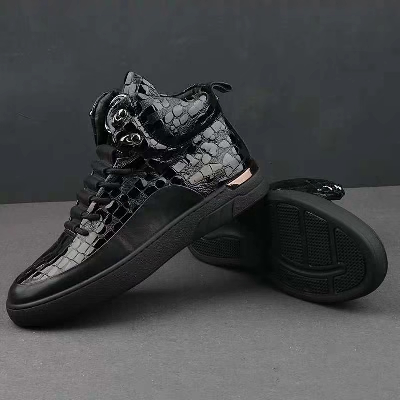 Kangaroo /12D8835 Fashionable and trendy stone-patterned men's boots undefined