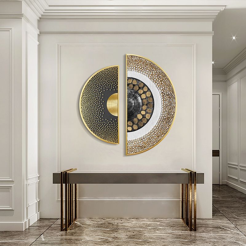 Modern light luxury living room and dining room decorative painting Companion series Crystal porcelain paintings Specification image