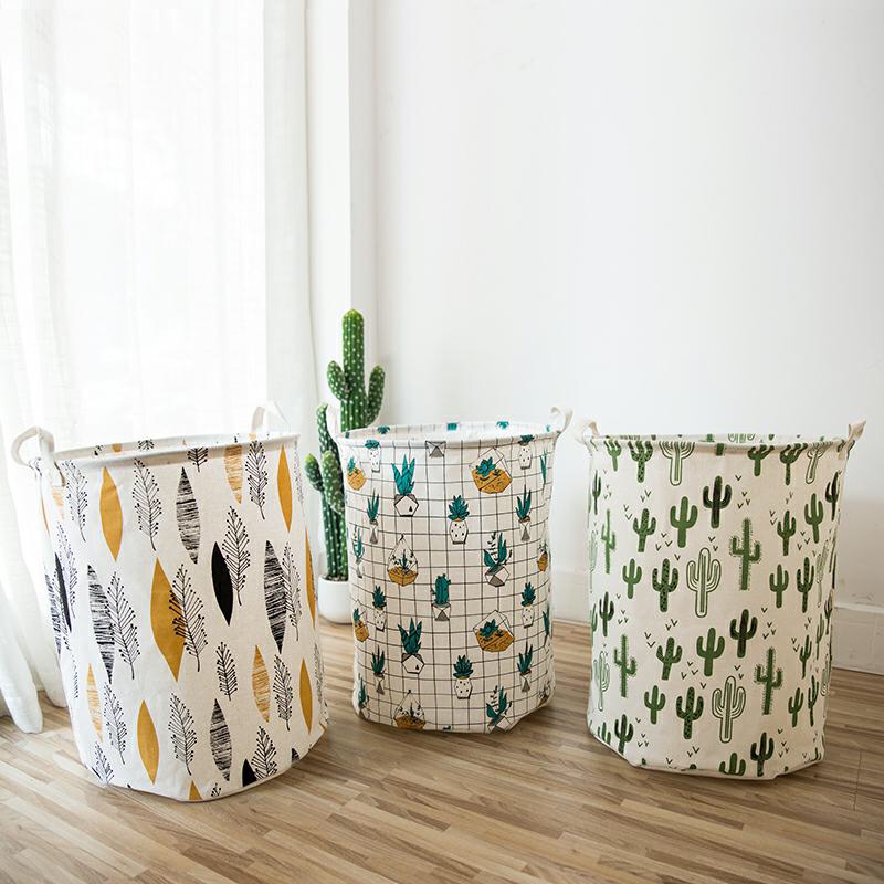 Household storage basket Fabric folding toy basket Dormitory laundry bucket for dirty clothes basket for clothes Lou Nord