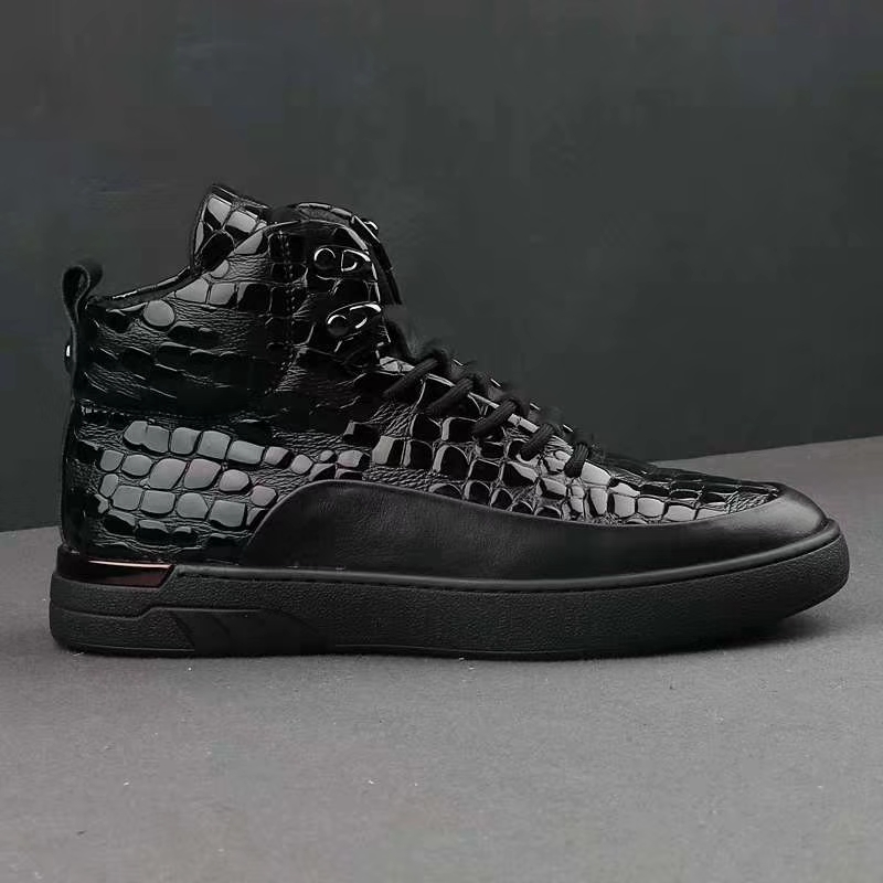 Kangaroo /12D8835 Fashionable and trendy stone-patterned men's boots undefined