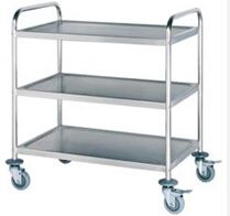 850*450*900 stainless steel food cart, thickened three-layer trolley, food collection cart, bowl collection cart, restaurant