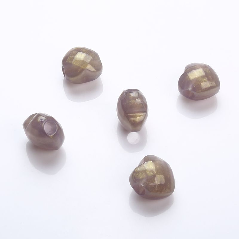 金箔果冻切面直孔桃心20MM详情图3