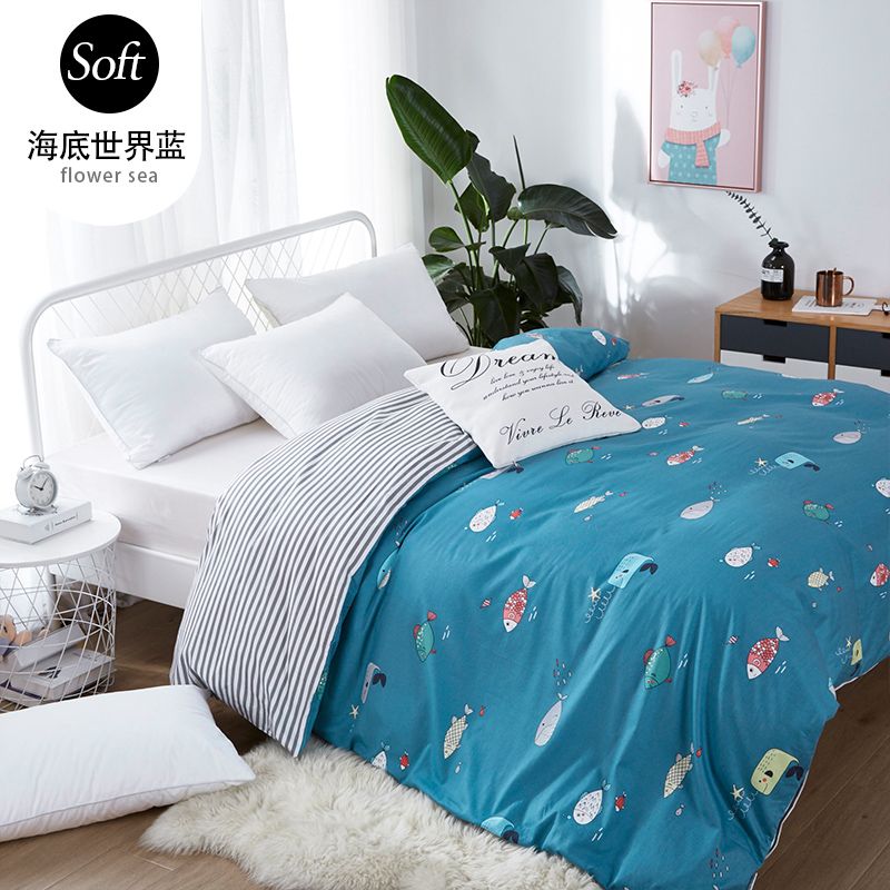 Cotton Cotton Children's Cartoon Pattern Single Bed Cover Mat Bed Cover Mattress Set 1