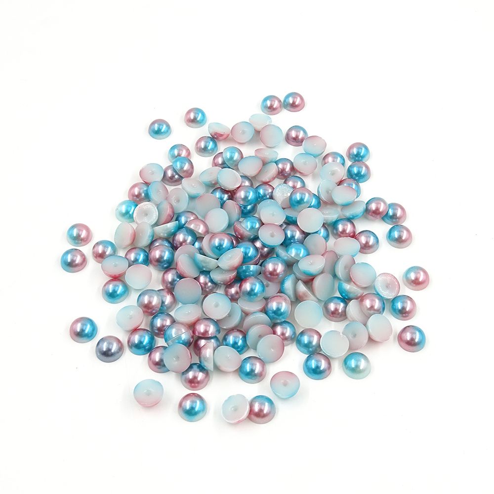 ABS 仿珍珠 6MM 半圆五彩珍珠 人鱼珍珠详情图2