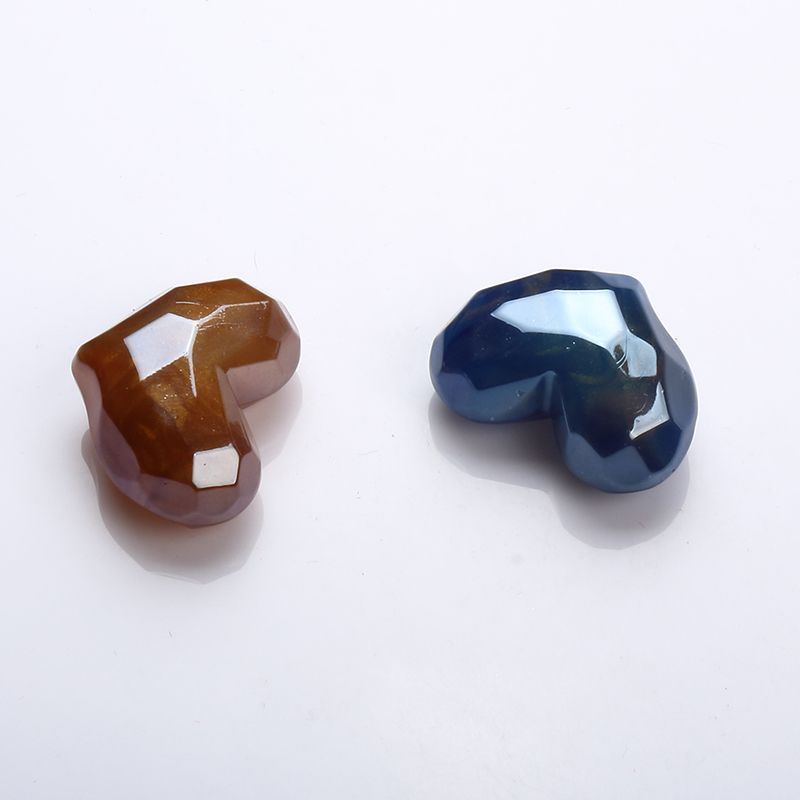 Coloured glaze white peach center offset hole 30MM thumbnail
