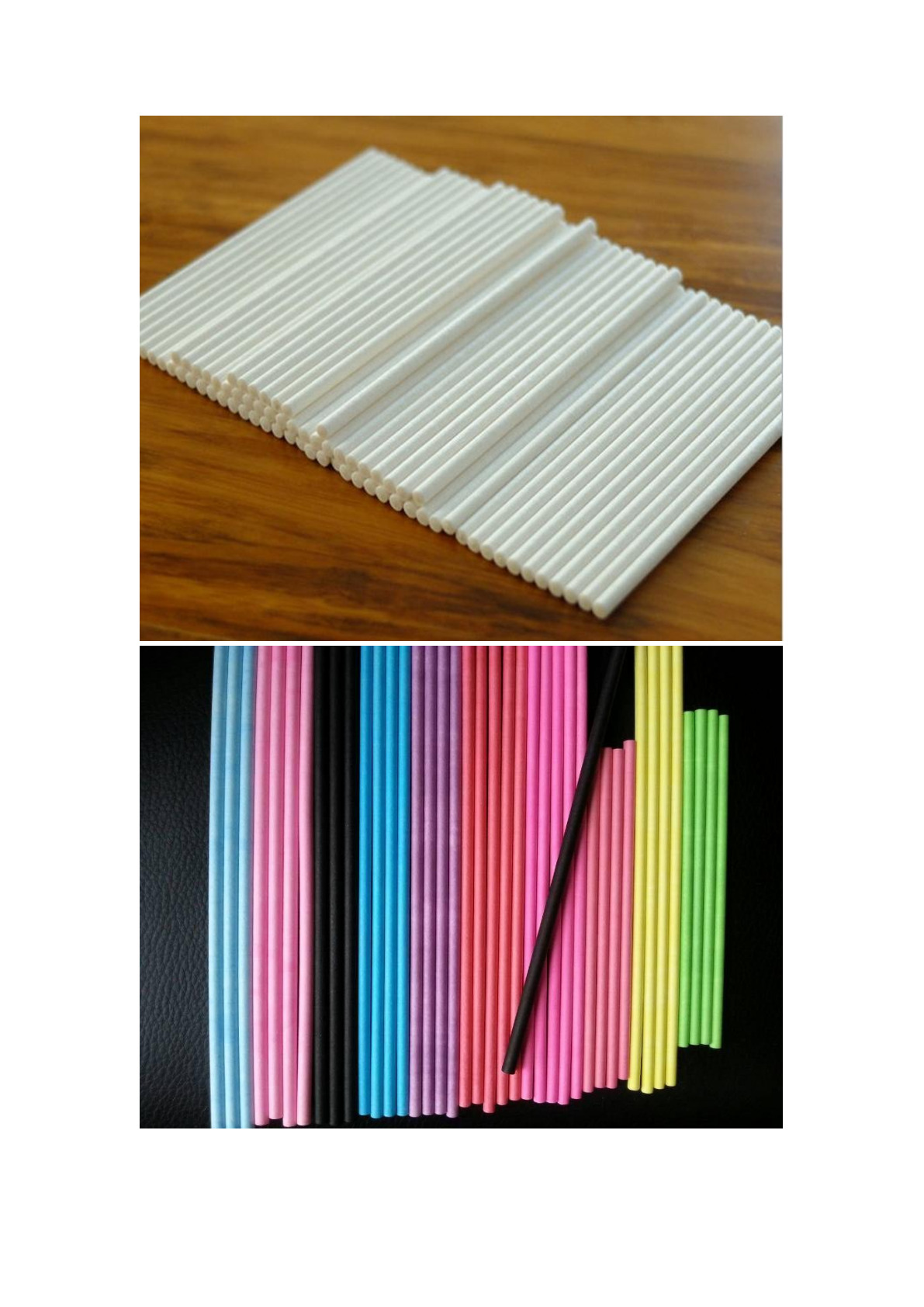 High Quality Food Grade Solid Core Paper Sticks Colored Lollipop Paper Sticks Baking Paper Sticks Cake Paper Sticks full figure