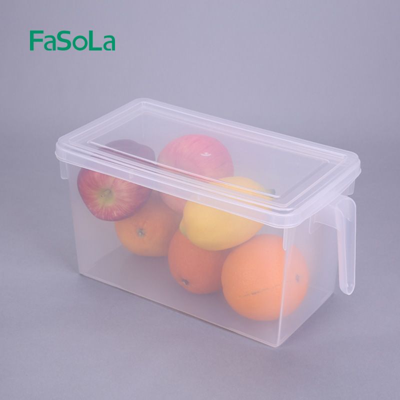 冰箱手提保鲜盒带把手杂粮储物盒厨房带盖子塑料食品收纳盒