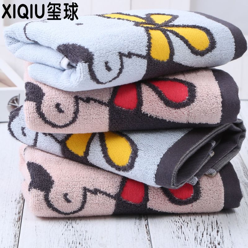Yiwu quality products Factory direct sales of pure cotton dark cartoon animal face towels details Picture