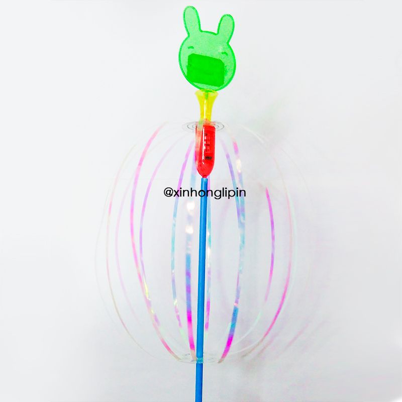 Variable bubble flower colorful light stick children's Tiktok the same circular stick ribbon magic stick net red toy Specification drawing