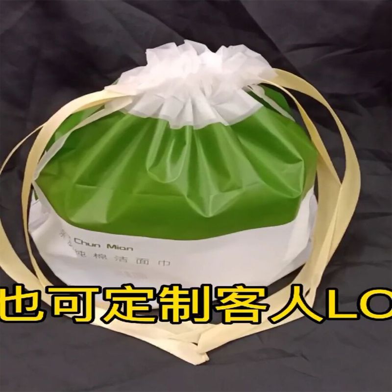厂家直销pEVA磨砂乳印刷抽绳纸巾收纳包装袋详情图2