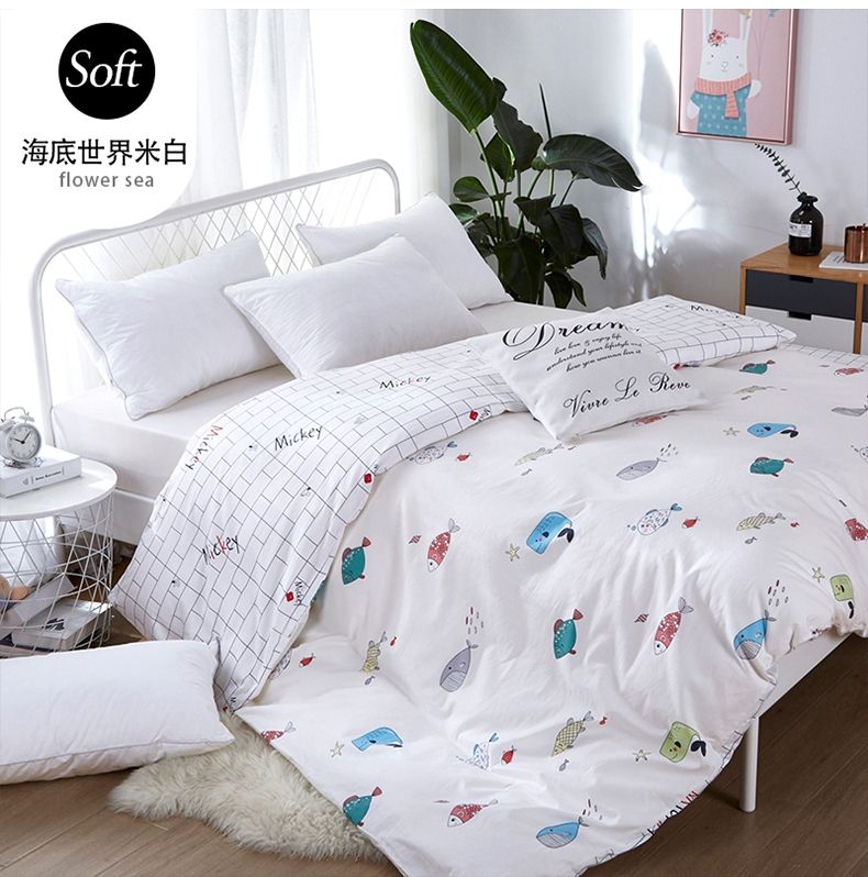 Cotton Cotton Children's Cartoon Pattern Single Bed Cover 150*200 Cushion Bed Cover Bed Cover 4