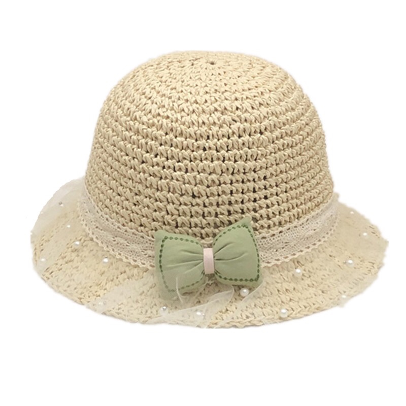 Children Hand Red Straw Hat