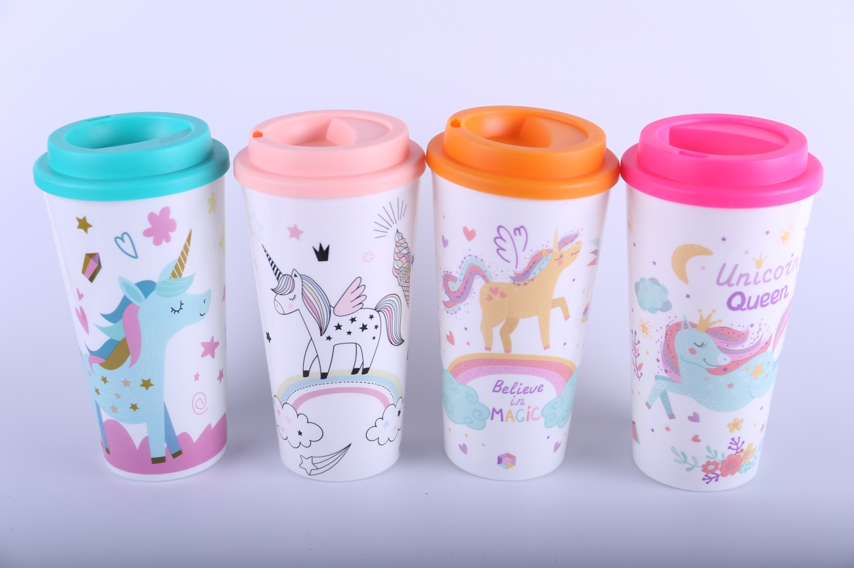 Unicorn Heat transfer printing big PP cup thumbnail