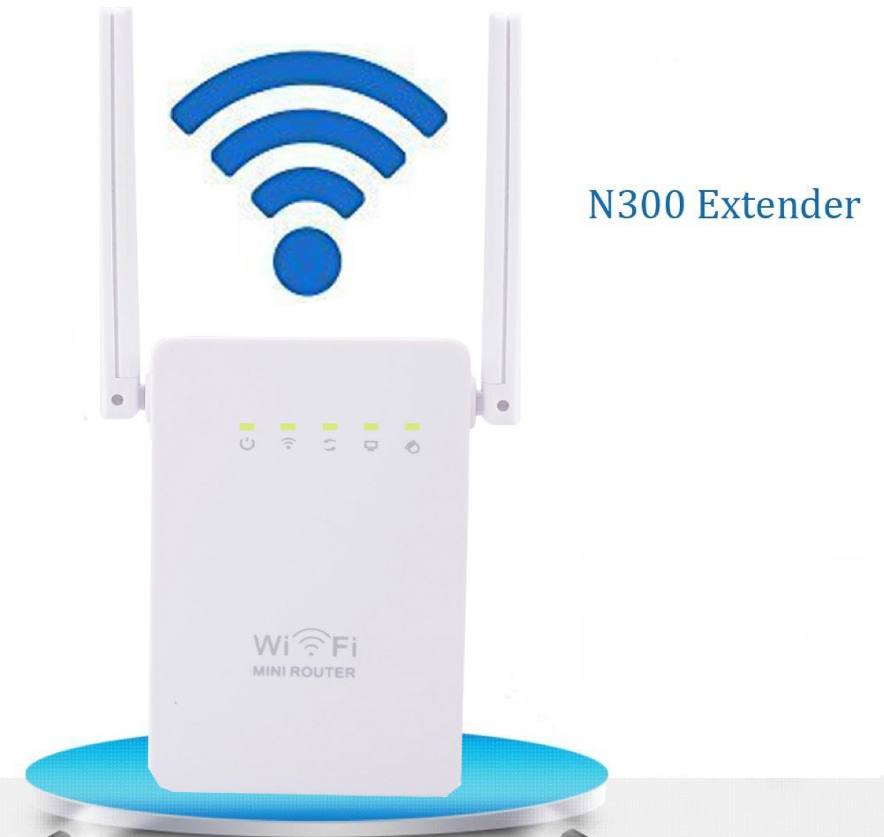 300M无线中继器双天线双网口WIFI中继器信号无线放大器WR02ES路由器产品图