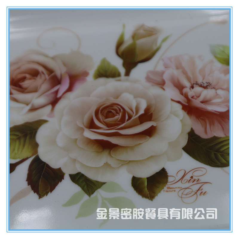 家用长方形欧式放水杯的托盘茶拖盘创意密胺餐具塑料水果蛋糕盘细节图