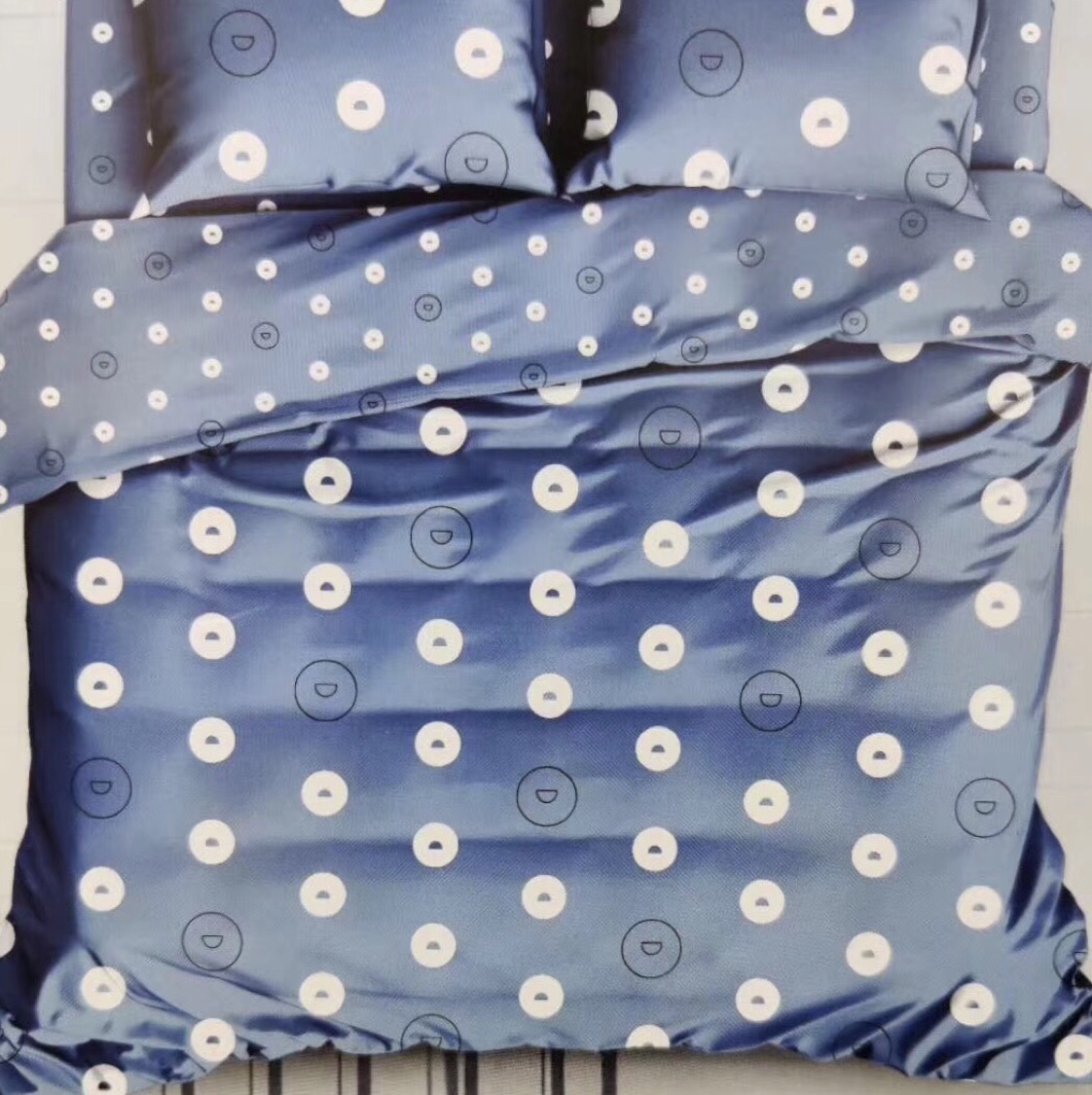 简约北欧纯棉床上用品四件套全棉床单被套被子被单床品150*200白底实物图