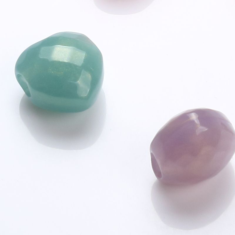 金箔果冻切面直孔桃心20MM详情图1