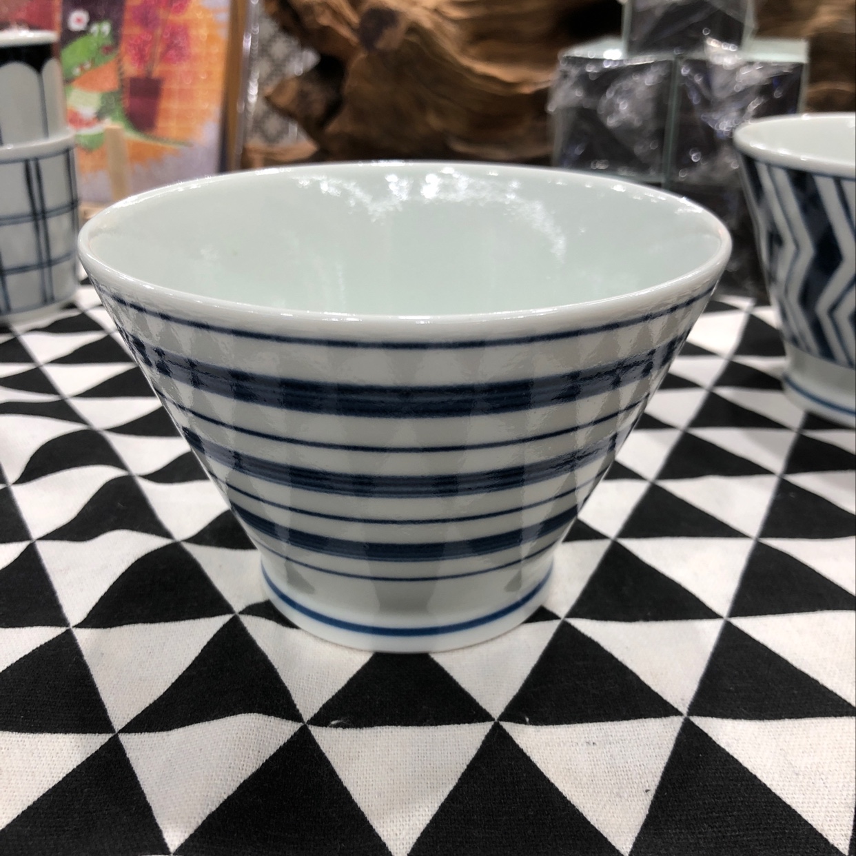Japanese imported Hozumi Kura bowl with spiral pattern