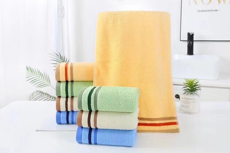 Plain colored segment face towel