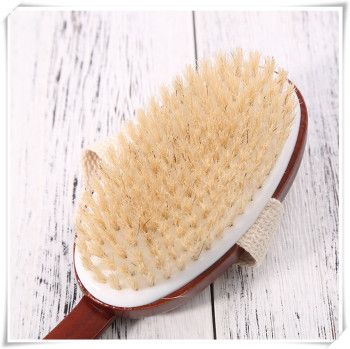 Long Handle Bath Brush Scrub Towel Back Soft Hair Bath Brush Massage Brush Color Random details Picture