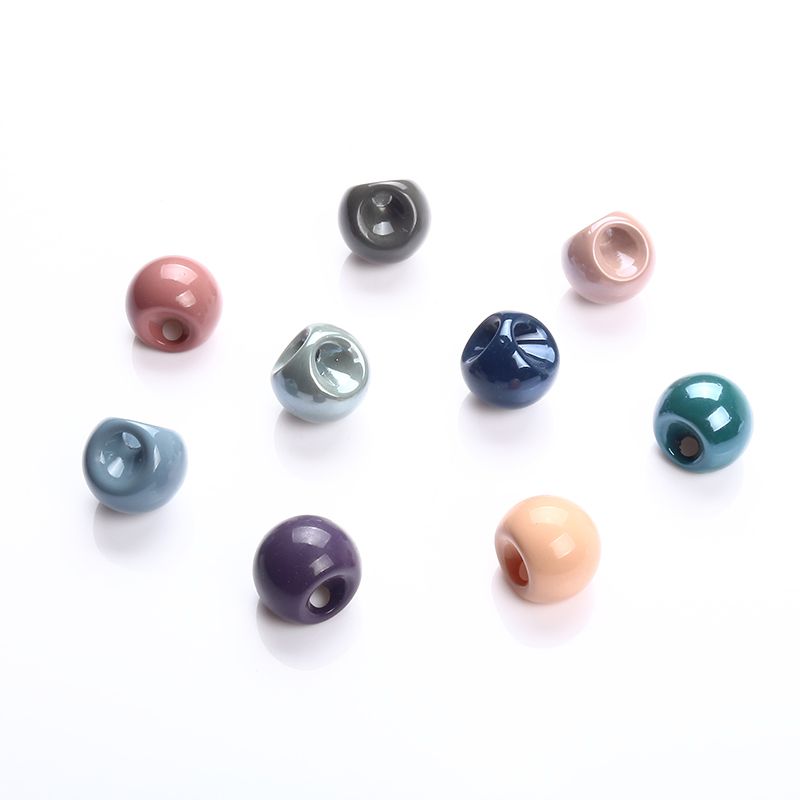 Solid white color offset bead 16MM